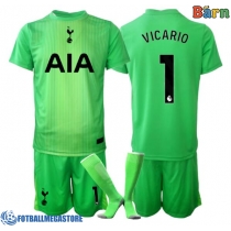 Fotballdrakt Barn Tottenham Hotspur Guglielmo Vicario #1 Keeper Hjemmedraktsett 2025-26 Kortermet (+ Korte bukser)